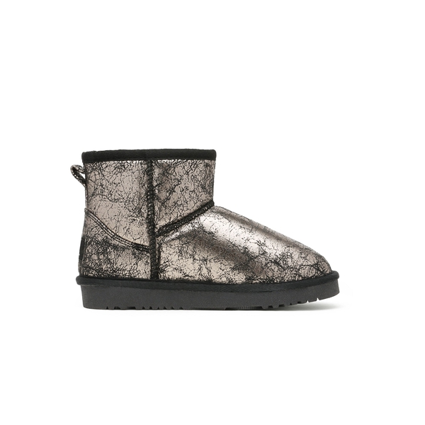 Ankle Snow Boots For Kids - BLACK METAL - 2